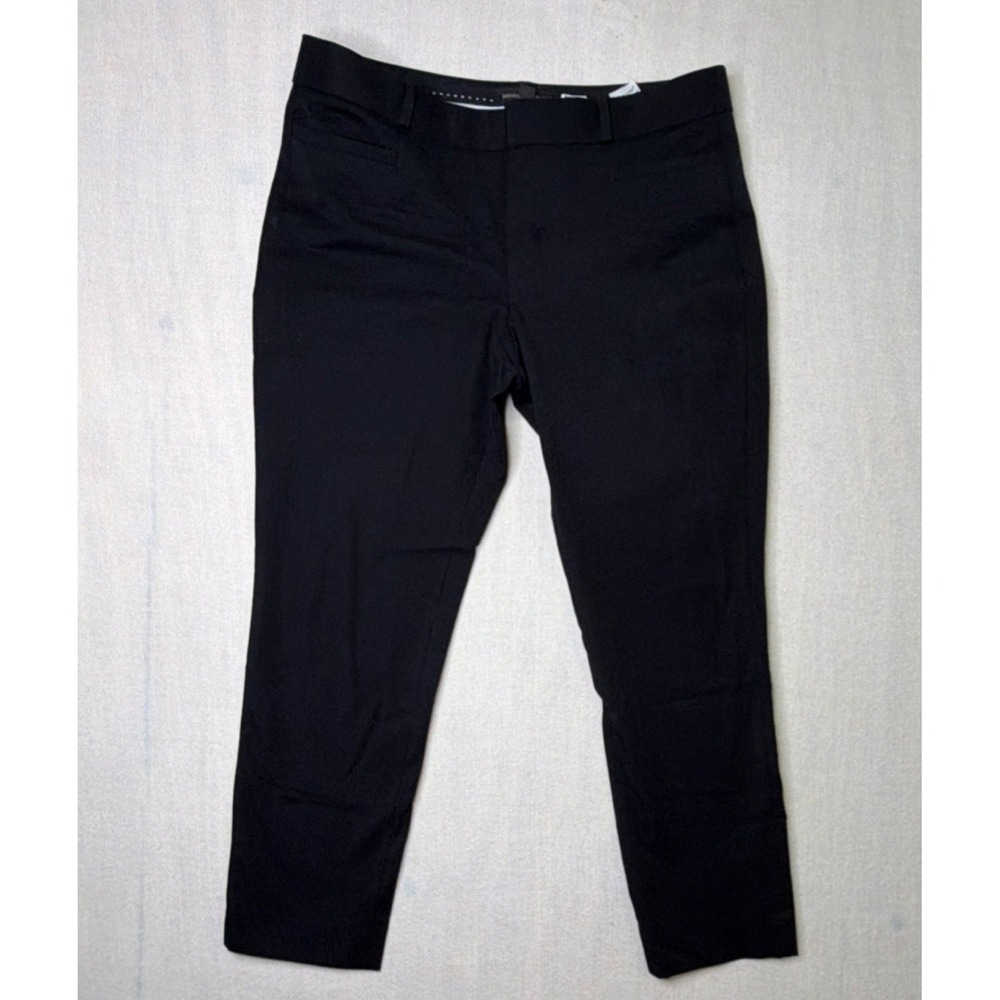 Banana Republic Women's Black Solid Dress Pants Slim Skinny Mid Rise Pockets 25"
